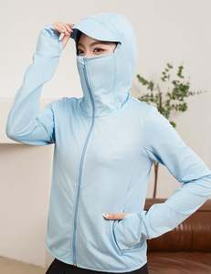 เสื้อแจ็คเก็ตบอมเบอร์กันแดดสำหรับผู้หญิง ป้องกันรังสียูวี UPF 50+ ดีไซน์ใหม่ ผ้าบาง นุ่ม ระบายอากาศได้ดี แห้งเร็ว ปักลายสวยงาม - Product Image 2