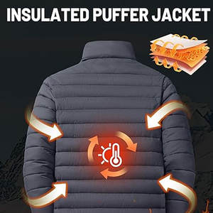 Veste matelassée légère pour homme, coupe ample, résistante à l'eau, avec isolation thermique, fabricant OEM et vente en gros - Product Image 3