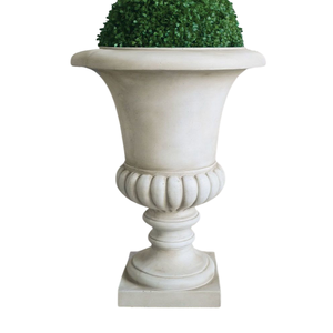 Cast Iron Garden Urn with Square Base Antique Design for Flower or Green Plant Outdoor Use Garden Urns On Sale - Product Image 4