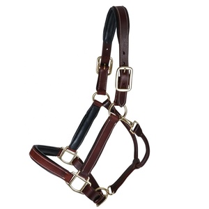 Accesorio de estilo de sillín occidental anatómico de diseñador Halter de caballo de cuero marrón genuino ligero duradero - Product Image 1