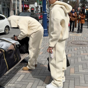 Conjunto de Sudadera con Capucha y Pantalones Deportivos Holgados de Invierno, 100% Algodón, Tejido Grueso, de Alta Calidad, Personalizado para Hombre - Product Image 5