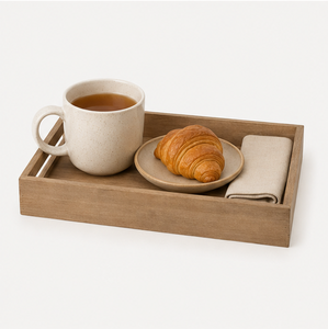Bandeja de Servir Ecológica de Madera Maciza de Acacia con Asas Integradas, Plato Rectangular Decorativo Multiusos - Product Image 2