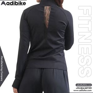 Veste à capuche légère et respirante pour femmes, extensible dans quatre directions, vêtements de sport, manches longues, fermeture éclair sur le devant, taille plus - Product Image 2