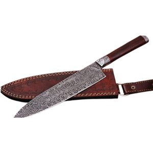 Couteaux de chef faits à la main en gros avec lame en acier forgé à tranchant de précision et manche en bois robuste pour la cuisine domestique - Product Image 3