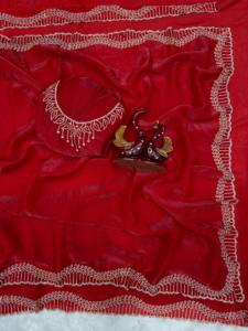 Sari de Seda Étnico de Lujo Estilo Bollywood Indio, el Más Vendido, de Última Moda, Exclusivo para Fiesta de Graduación, para Mujer, Envío Rápido - Product Image 3