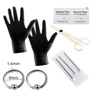 1 Kit de Piercing Corporel Jetable en Titane G23 pour le Nez – Bijoux Tendance pour Fêtes et Mariages – Vente en Gros
