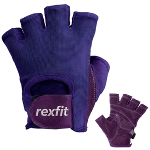 Gants de sport demi-doigts Rexfit en maille respirante avec support de poignet pour entraînement fitness, unisexe, vente en gros, personnalisables - Product Image 1