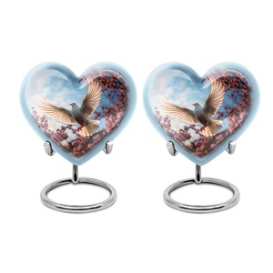 <b>Top</b> Best Selling White <b>Heart</b> <b>Shaped</b> Cremation Urn for Adult Ashes Keepsake White <b>Heart</b> Urn Decorative Small Urn For Human Ashes - Product Image 4