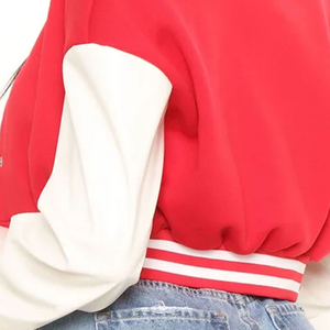 Women's Custom Embroidered Varsity Bomber Jacket Wool/Viscose Shell Detachable Sleeves Collar Winter Streetwear OEM Private - Product Image 4