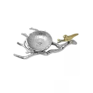 ชามเสิร์ฟอะลูมิเนียมหล่อขึ้นรูป ดีไซน์ใหม่ รูปนกสีทอง ทันสมัย เป็นมิตรกับสิ่งแวดล้อม เหมาะเป็นของขวัญทางธุรกิจ - Product Image 1