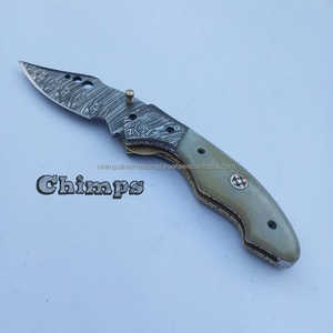 High Hardness Portable Camping Survival Multifunctional <b>Knife</b> Customizable OEM Folding Damascus Steel Camel <b>Bone</b> <b>Handle</b> - Product Image 6