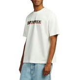 Premium Avirex 100% Cotton Men's <b>White</b> Short Sleeve T-<b>Shirt</b> Regular Fit Cotton Jersey Casual O-Neck Back Logo Streetwear - Product Image 5