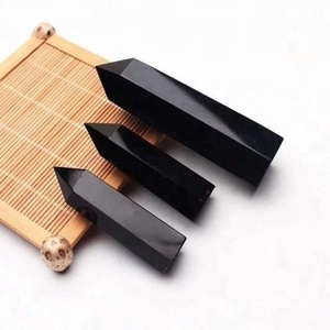 Torre de Cuarzo Negro Natural, Varitas de Meditación Curativas, Puntas de Cristal de Piedras Preciosas, Artesanía Popular Hecha a Mano, Producto de Piedra Semipreciosa - Product Image 1