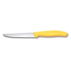 Couteaux à steak et à pizza en acier inoxydable à bord dentelé, manche confortable, ustensiles de coupe pour la table à manger, la viande, la pizza, la cuisine - Product Image 1