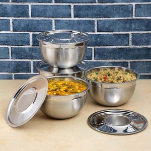 Juego de Tazones de Acero – Tazones para Servir de Acero Inoxidable con Acabado Minimalista para la Cena - Product Image 5