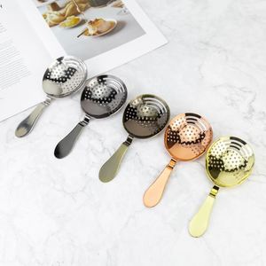 Customized Logo 304 Stainless Steel Julep Strainer Bartender Drinks Mixing Metal Sieve Cocktail Spoon for Commercial Bar Use - Product Image 2