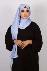 Luxury Hijab Scarf Printed Design Soft <b>Silk</b> Feel <b>Head</b> <b>Wrap</b> Shawl OEM ODM Manufacturer Private Label - Product Image 6
