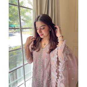 Ensemble de costume de travail Sharara en perles fantaisie pour femmes pour vêtements de fête - Product Image 3