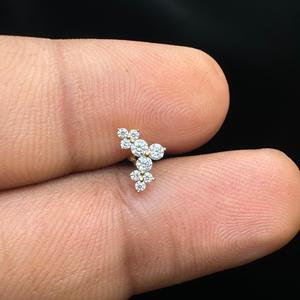 Timeless Flower <b>Garland</b> Diamond Ear Crawler Stud In 14K Gold For Elegant Jewelry Styling - Product Image 2