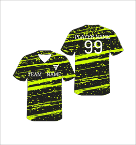 เสื้อเบสบอลแบบกำหนดเอง คอวี แขนสั้น ผ้าโพลีเอสเตอร์ซับเหงื่อ ระบายอากาศได้ดี สำหรับผู้ใหญ่ ชาย พิมพ์ชื่อทีม - Product Image 1