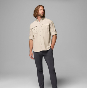 เสื้อพูลโอเวอร์แขนยาว PFG Bahama II สำหรับผู้ชาย ป้องกันรังสียูวี UPF 50 ระบายอากาศได้ดี ผลิตจากโพลีเอสเตอร์ 100% ลายเรียบ น้ำหนักผ้า 140 กรัม - Product Image 6