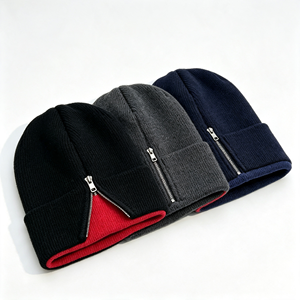 Distressed <b>Skull</b> <b>Cap</b> Beanie <b>Men</b> Winter Warm Knitted Ripped Beanie Hat Unisex Casual Streetwear Ribbed Skullcap <b>Caps</b> Wholesale - Product Image 4
