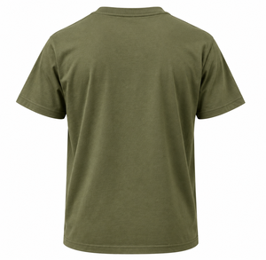 <b>Men's</b> Olive Green Casual T-<b>Shirt</b> With Arabic Print And Artistic Design Short Sleeve 100% Cotton Summer Wear - Product Image 2