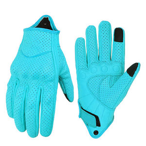 Gants de moto en cuir en gros pour la course, avec logo personnalisé, protection intégrée - Product Image 1