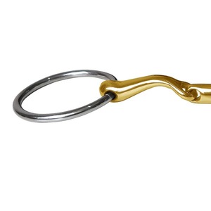 GOLDEN Embout de bouchement articulé en acier inoxydable Eggbutt, couleur personnalisable avec logo, pour l'entraînement équestre - Product Image 4