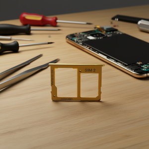 Bandeja para tarjetas SIM y SD Samsung para Galaxy J4 Plus 2018 J415F J6 Plus 2018 J610F Dorado - Product Image 3