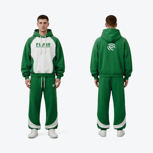 Conjunto Deportivo Premium para Hombre de Felpa de Algodón Grueso – Estilo Urbano Oversize con Mangas Raglán - Product Image 1