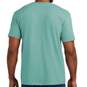 Camiseta de Manga Corta con Cuello Redondo para Hombre, Corte Regular, Color Sólido, Algodón Jersey, Estilo Casual, Ligera, 220g - Product Image 2