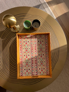 ถาดเสิร์ฟไม้พิมพ์ลาย MDF พร้อมหูจับ |   ถาดชาตกแต่ง - Product Image 4