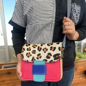 New Fashion Women's Animal Print Recycled Leather Crossbody Bag High Quality Luxury Designer Colorful Leather Shoulder Flap Bags - Product Image 3