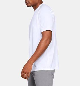 High Quality 100% Cotton T-shirts Custom Mock Neck <b>White</b> T-shirt Men Blank <b>Plain</b> t Shirts Clothing for Wholesale - Product Image 2