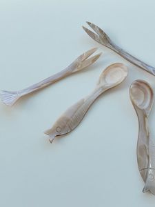 Cuillère de service en coquillage, faite à la main, coquille naturelle du Vietnam, pour les collations, les sauces, décoration de table côtière, souvenir de plage, cadeau, vente en gros - Product Image 4