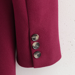 Manteau long en laine pour femme, élégant, coupe-vent, ceinturé, vêtement d'extérieur d'hiver, couleur unie, boutons sur le devant, veste tendance, nouveau look - Product Image 4