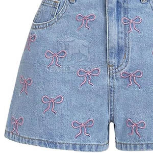 Service OEM, shorts brodés pour femmes, best-seller, légers, décontractés, mode, coupe confortable - Product Image 4