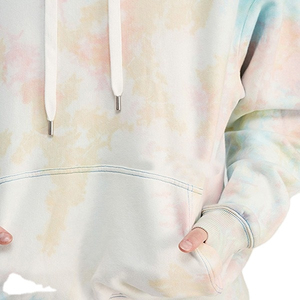 Sweat à capuche tie-dye pour femme, doublure polaire douce et confortable, qualité supérieure, couleurs vives, chaud et pratique, vêtement de sport. - Product Image 3
