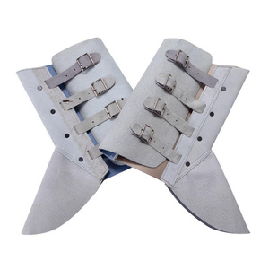 Guêtres en cuir de vachette pleine fleur de qualité supérieure, résistantes à la chaleur et aux étincelles, pour pompiers, ouvriers du bâtiment et soudeurs, équipement de sécurité pour les pieds - Product Image 3