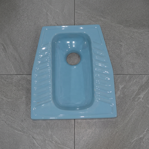Vistaar Blue Standard Cuvette WC en céramique à double couleur, style oriental, pour salle de bain, articles sanitaires, Inde - Product Image 3