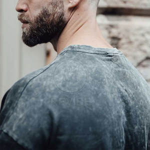 T-shirt décontracté à manches courtes, coupe ajustée, en coton, effet délavé, en vente en ligne, fabriqué au Pakistan - Product Image 6