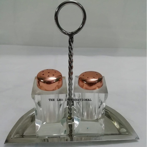 <b>Kitchen</b> Salt Pepper Shaker All Seasonings Use With Luxury Stand Stainless Steel Metal <b>Kitchen</b> <b>Tools</b> & <b>Gadgets</b> - Product Image 2