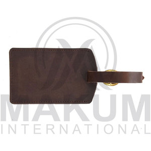 Etiqueta de equipaje de viaje de cuero genuino personalizada con logotipo y color a medida - Product Image 4