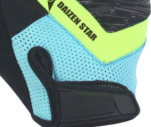 Gants de cyclisme Daizen Star à doigts entiers, respirants, enduits de polyuréthane, impression numérique, fermeture auto-agrippante, unisexe, noir et vert lime - Product Image 3