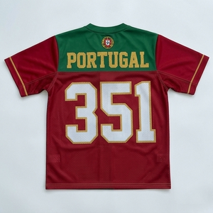 Camiseta de Fútbol de Portugal para Hombre, Manga Corta, Sublimada, de Malla Transpirable, con Cuello en V, Estilo Americano, para Adultos - Product Image 4