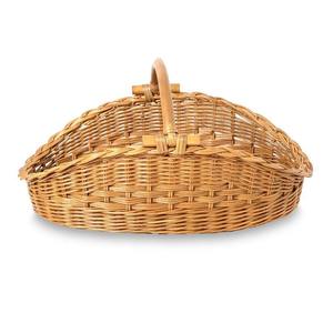 Luxury Whitewash Woven <b>Wicker</b> Picnic <b>Basket</b> Oval Natural Rattan Food <b>Storage</b> Hamper Leather Hinges Family Camping Activity Case - Product Image 2
