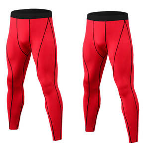 Pantalones de Compresión para Hombre, Leggings Deportivos Transpirables y Ligeros de Poliéster/Algodón con Cintura Elástica para Correr y Entrenamiento - Product Image 4