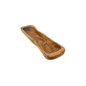 Bol en bois de teck rustique ARTERRA Premium, sculpté à la main, long bol à pâte, centre de table de luxe pour table à manger - Product Image 1
