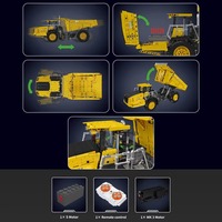 Camion benne articulé télécommandé Mould King 17104, jouet de construction pour enfants, spécial mines, en briques, cadeau pour enfants
